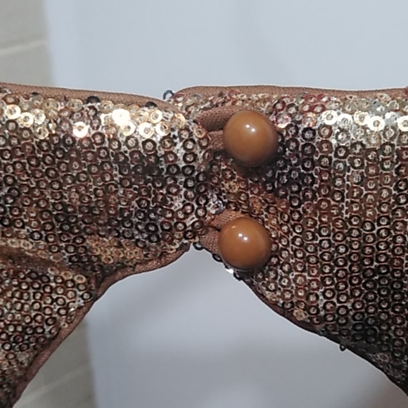 Vintage cache animal print sequins party dress - Picture 5 of 8